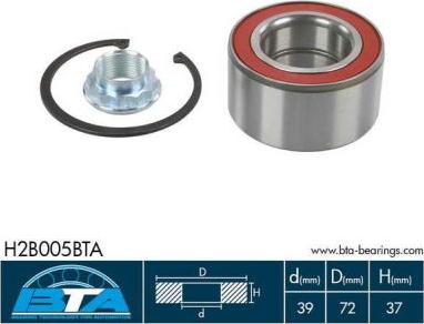 BTA H2B005BTA - Wheel hub, bearing Kit www.parts5.com