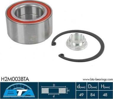 BTA H2M003BTA - Wheel hub, bearing Kit www.parts5.com