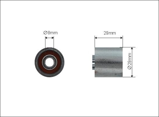 Caffaro 500117 - Deflection / Guide Pulley, timing belt www.parts5.com