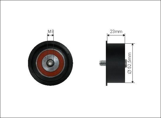 Caffaro 155-22 - Deflection / Guide Pulley, timing belt www.parts5.com