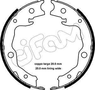Cifam 153-450 - Brake Shoe Set, parking brake www.parts5.com