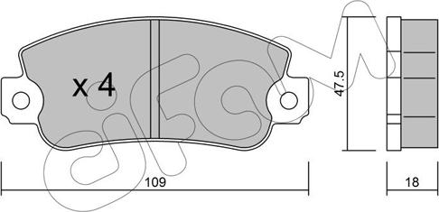 Cifam 822-033-0 - Brake Pad Set, disc brake www.parts5.com