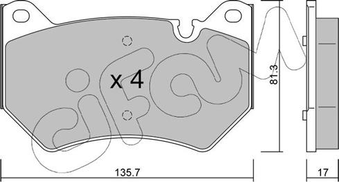 Cifam 822-1170-0 - Brake Pad Set, disc brake www.parts5.com