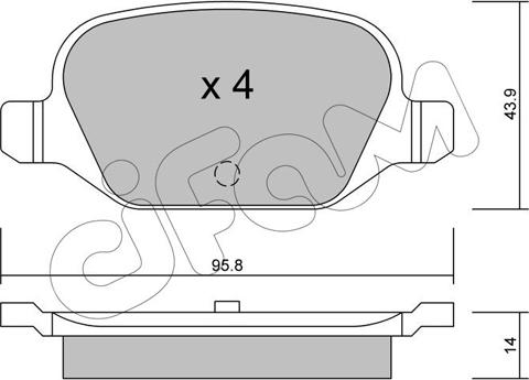 Cifam 822-324-0 - Brake Pad Set, disc brake www.parts5.com