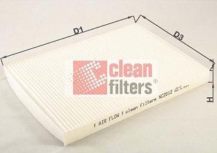 Clean Filters NC2012 - Filter, interior air www.parts5.com