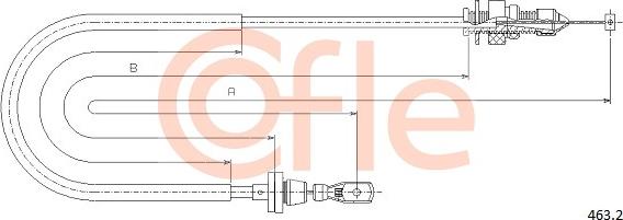 Cofle 463.2 - Accelerator Cable www.parts5.com