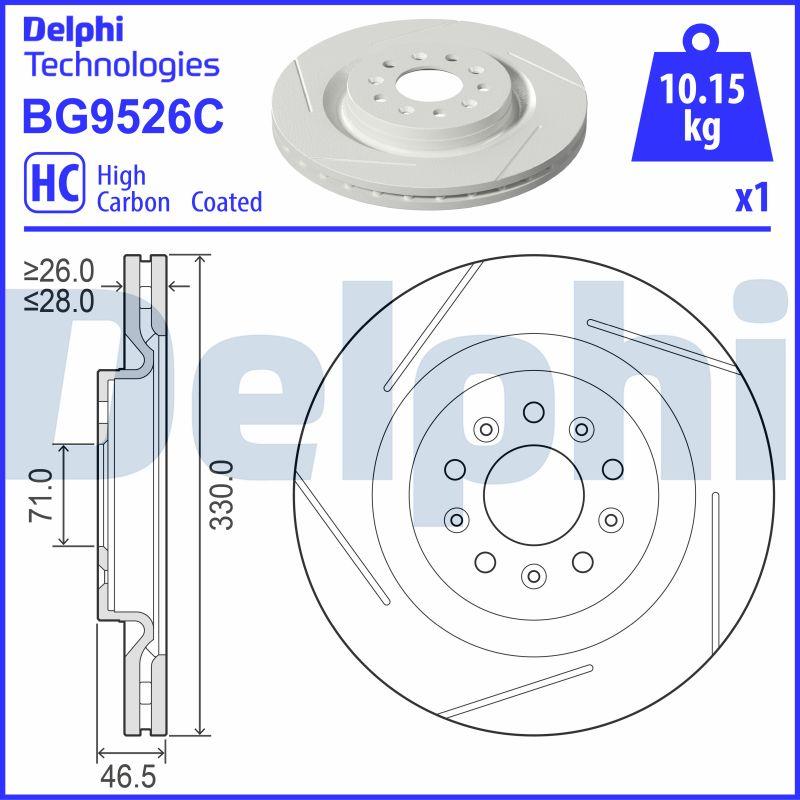 Delphi BG9526C - Brake Disc www.parts5.com