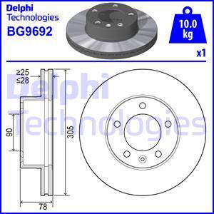 Delphi BG9692 - Brake Disc www.parts5.com
