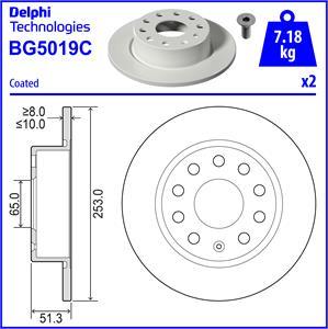 Delphi BG5019C - Brake Disc www.parts5.com