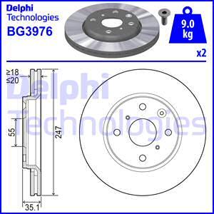 Delphi BG3976 - Brake Disc www.parts5.com