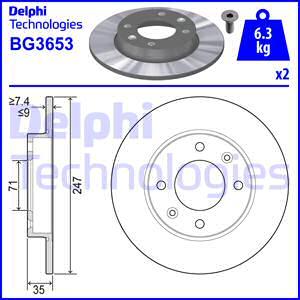 Delphi BG3653 - Brake Disc www.parts5.com