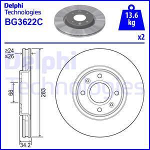 Delphi BG3622 - Brake Disc www.parts5.com