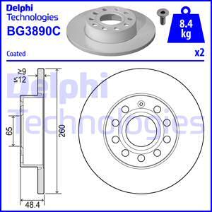 Delphi BG3890-C - Brake Disc www.parts5.com
