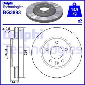 Delphi BG3893 - Brake Disc www.parts5.com