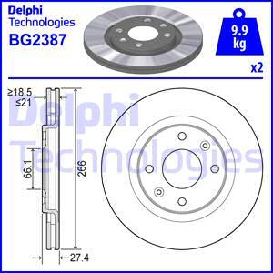 Delphi BG2387 - Brake Disc www.parts5.com