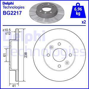 Delphi BG2217 - Brake Disc www.parts5.com