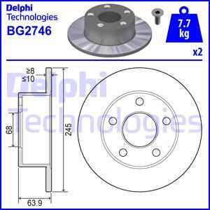 Delphi BG2746 - Brake Disc www.parts5.com