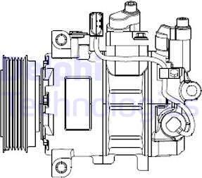 Delphi CS20474 - Compressor, air conditioning www.parts5.com