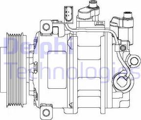 Delphi CS20475 - Compressor, air conditioning www.parts5.com