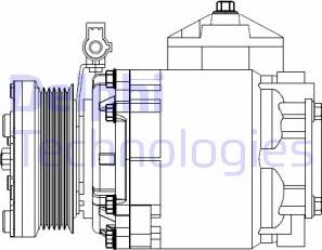 Delphi CS20525 - Compressor, air conditioning www.parts5.com