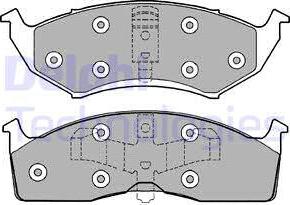 Delphi LP1166 - Brake Pad Set, disc brake www.parts5.com