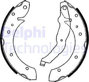 Delphi LS1634 - Brake Shoe Set www.parts5.com