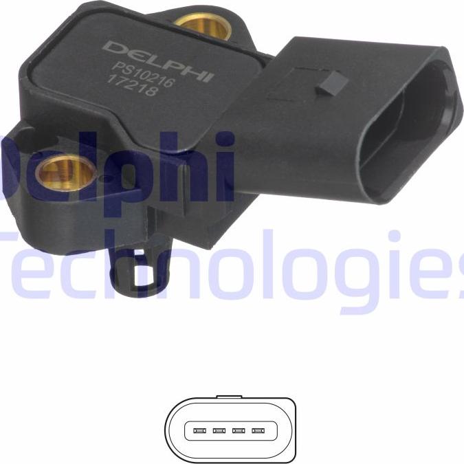Delphi PS10216 - Sensor, intake manifold pressure www.parts5.com