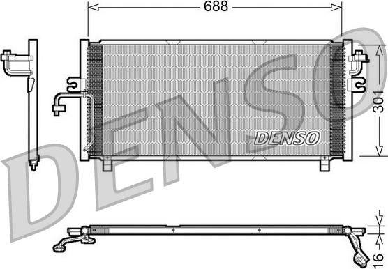 Denso DCN46004 - Condenser, air conditioning www.parts5.com