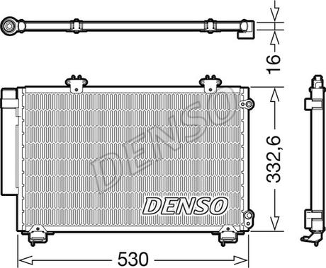 Denso DCN50060 - Condenser, air conditioning www.parts5.com