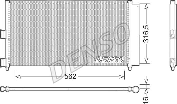 Denso DCN09072 - Condenser, air conditioning www.parts5.com