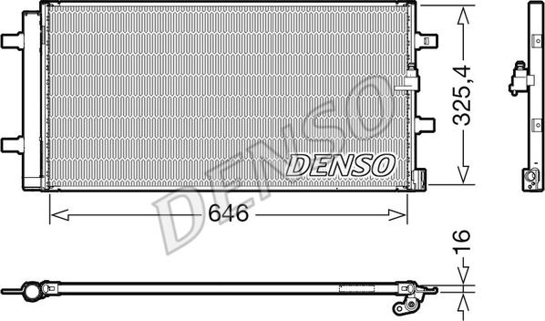 Denso DCN02041 - Condenser, air conditioning www.parts5.com