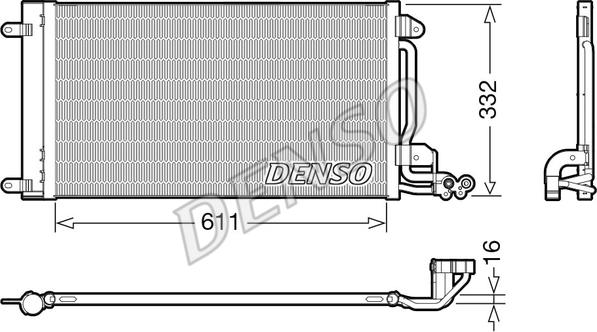 Denso DCN02034 - Condenser, air conditioning www.parts5.com
