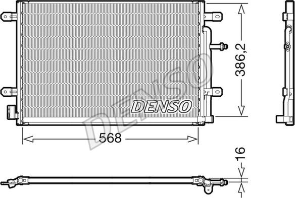Denso DCN02038 - Condenser, air conditioning www.parts5.com