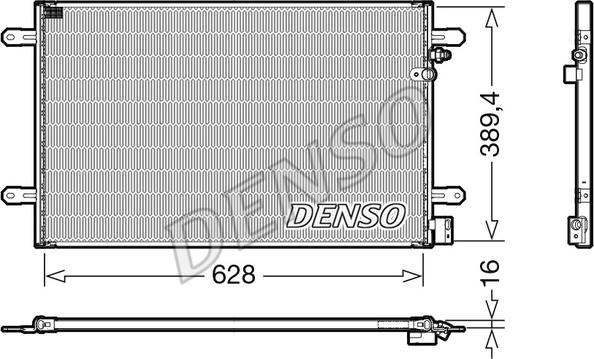 Denso DCN02037 - Kondenzátor, klíma www.parts5.com