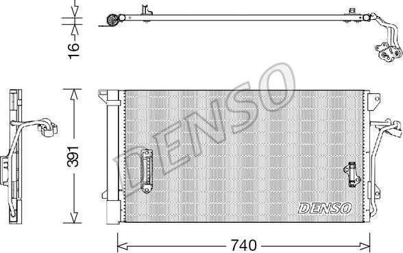 Denso DCN02027 - Condenser, air conditioning www.parts5.com