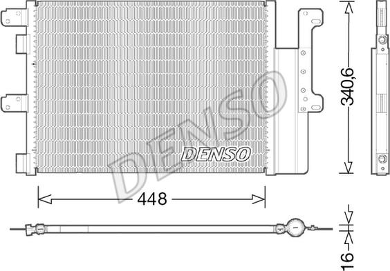 Denso DCN12102 - Condenser, air conditioning www.parts5.com