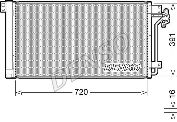 Denso DCN32020 - Condenser, air conditioning www.parts5.com