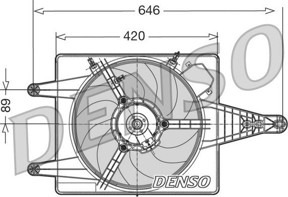 Denso DER01010 - Fan, radiator www.parts5.com