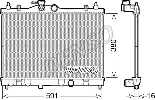 Denso DRM46040 - Radiator, engine cooling www.parts5.com