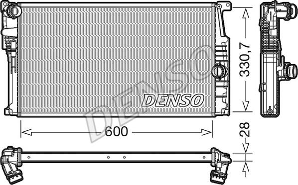 Denso DRM05015 - Radiator, engine cooling www.parts5.com