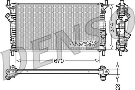 Denso DRM10074 - Radiator, engine cooling www.parts5.com