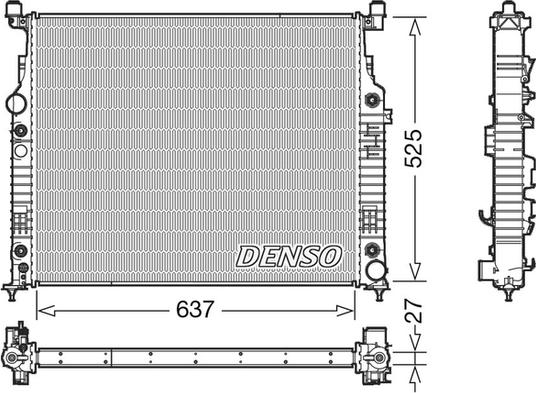Denso DRM17056 - Radiator, engine cooling www.parts5.com