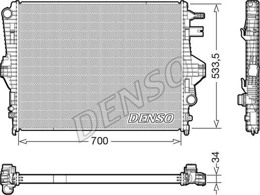 Denso DRM32050 - Radiator, engine cooling www.parts5.com