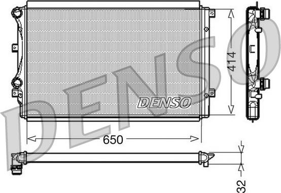 Denso DRM32015 - Radiador, refrigeración del motor www.parts5.com