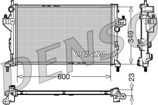 Denso DRM20045 - Радиатор, охлаждение двигателя www.parts5.com