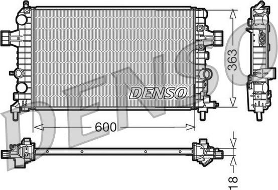 Denso DRM20103 - Radiator, engine cooling www.parts5.com
