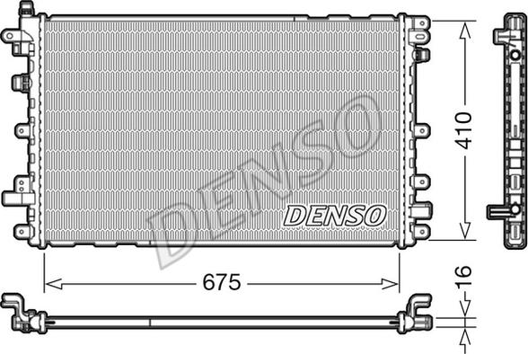 Denso DRM20113 - Radiateur, refroidissement du moteur www.parts5.com