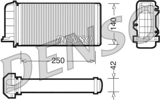 Denso DRR09001 - Εναλλάκτης θερμότητας, θέρμανση εσωτερικού χώρου www.parts5.com