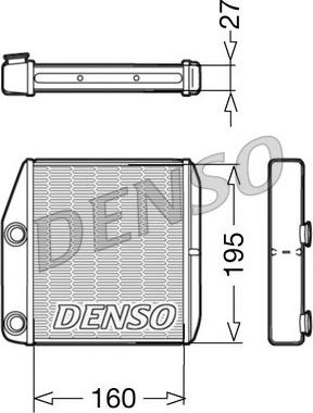 Denso DRR09075 - Heat Exchanger, interior heating www.parts5.com