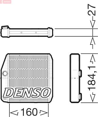 Denso DRR09076 - Heat Exchanger, interior heating www.parts5.com